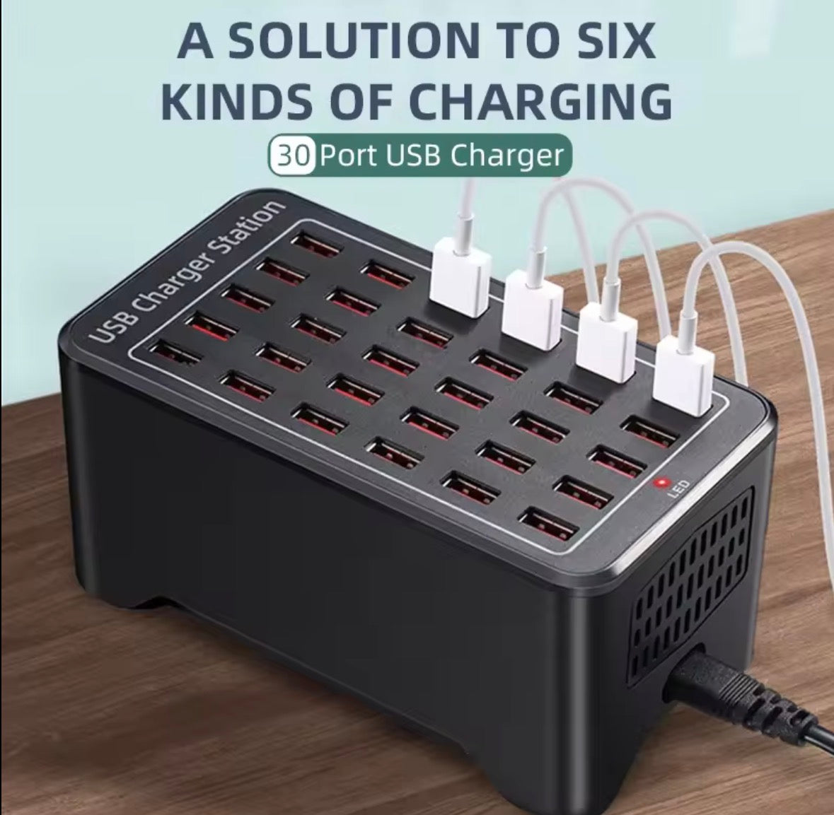 Station de Recharge Intelligente avec Protection SCP,10-30 Ports