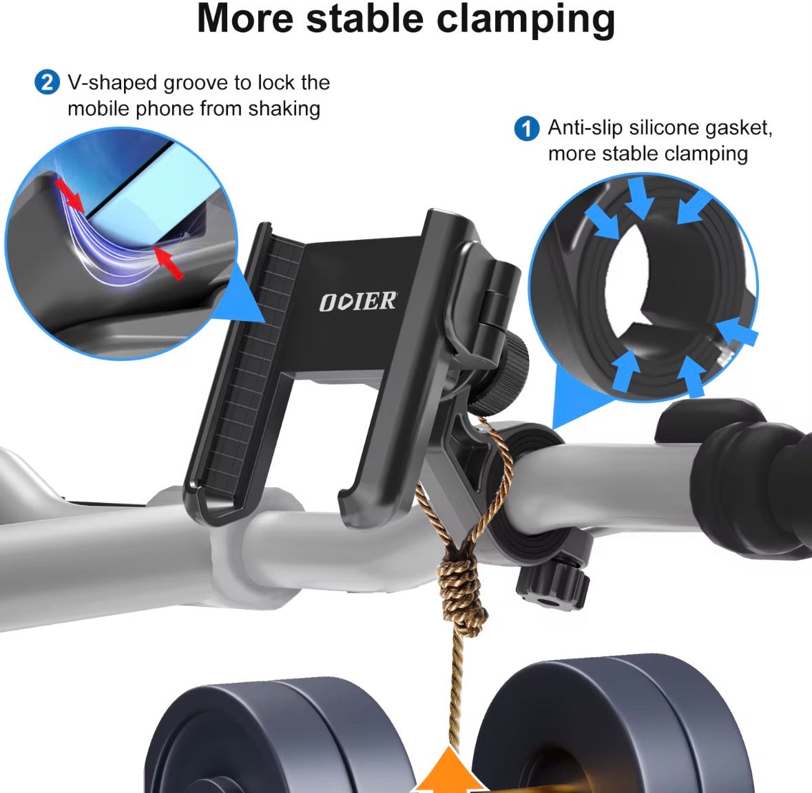 Support de téléphone portable universel pour trotinette électriques et scooter