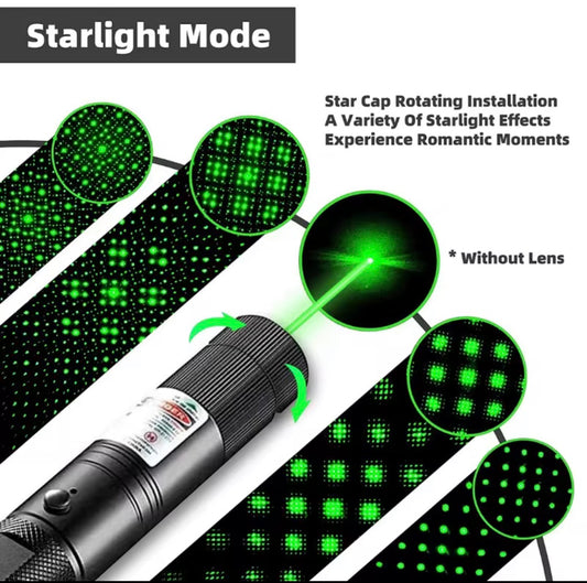Pointeur laser vert haute puissance rechargeable par
USB