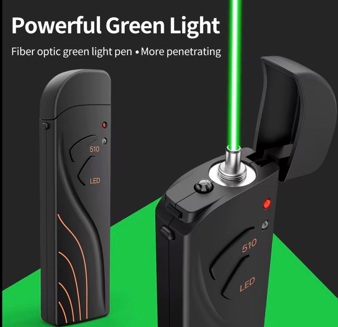 Stylo laser vert a fibre optique B3G 15mW VFL 10mW