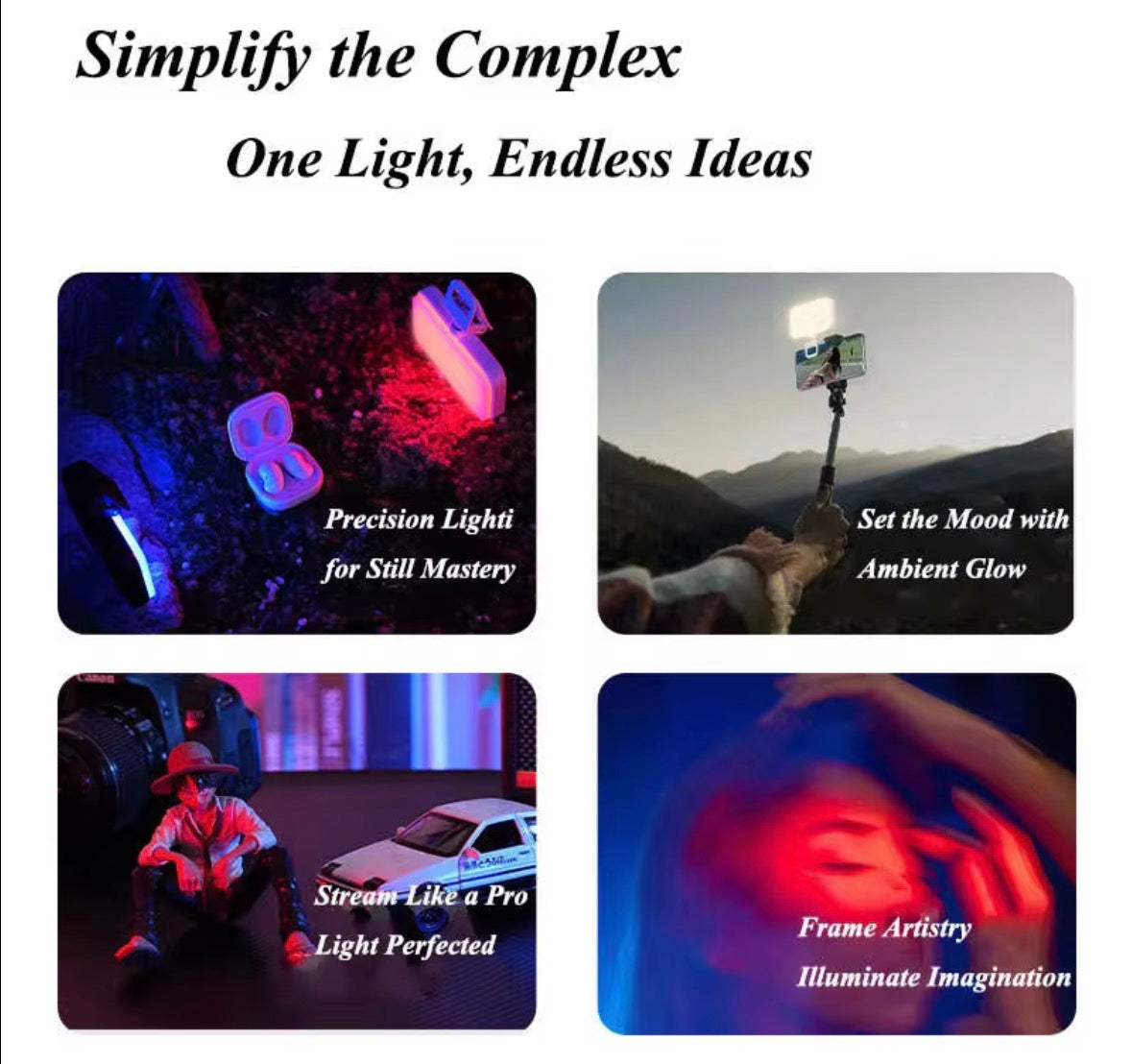 Nouvelle Lampe LED RGB pour Selfie 2026