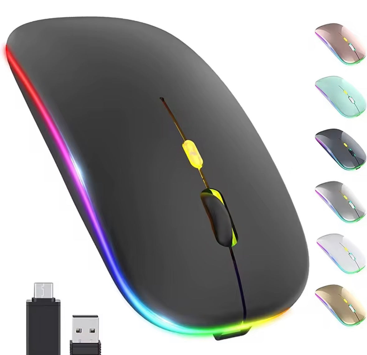Souris Silencieuse Sans Fil Rechargeable