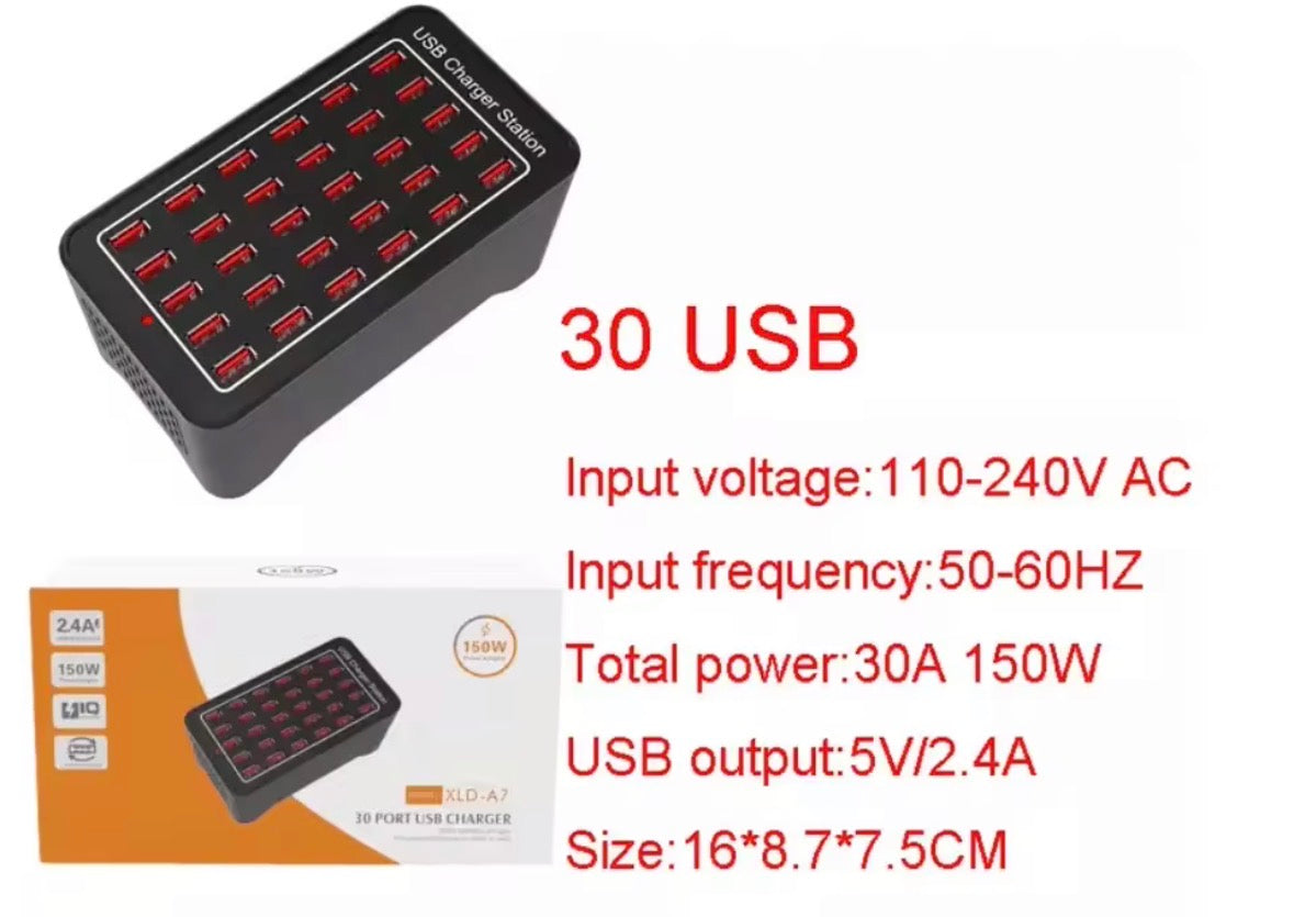 Station de Recharge Intelligente avec Protection SCP,10-30 Ports