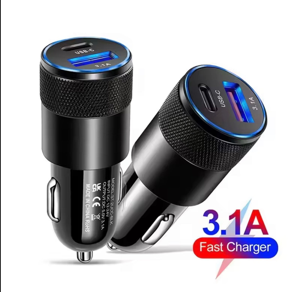 Chargeur de voiture USB mini 18W, chargeur rapide 15W