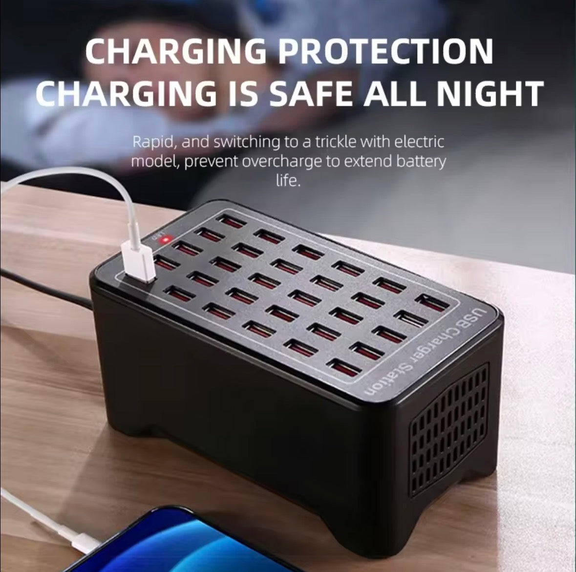 Station de Recharge Intelligente avec Protection SCP,10-30 Ports