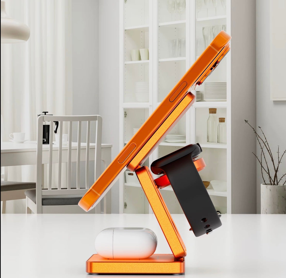 Support de chargeur sans fil magnétique pliable 3-en-1