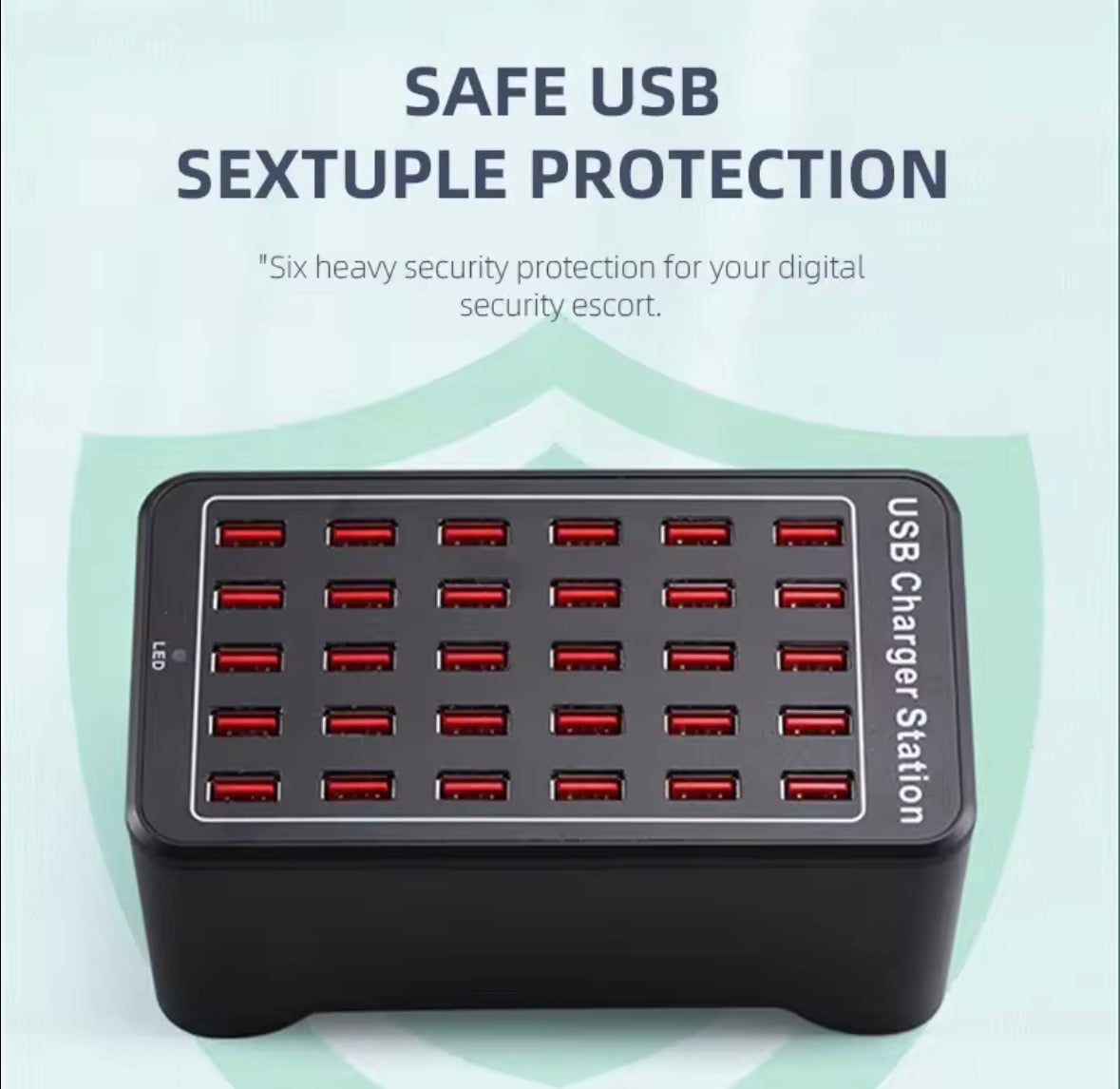Station de Recharge Intelligente avec Protection SCP,10-30 Ports
