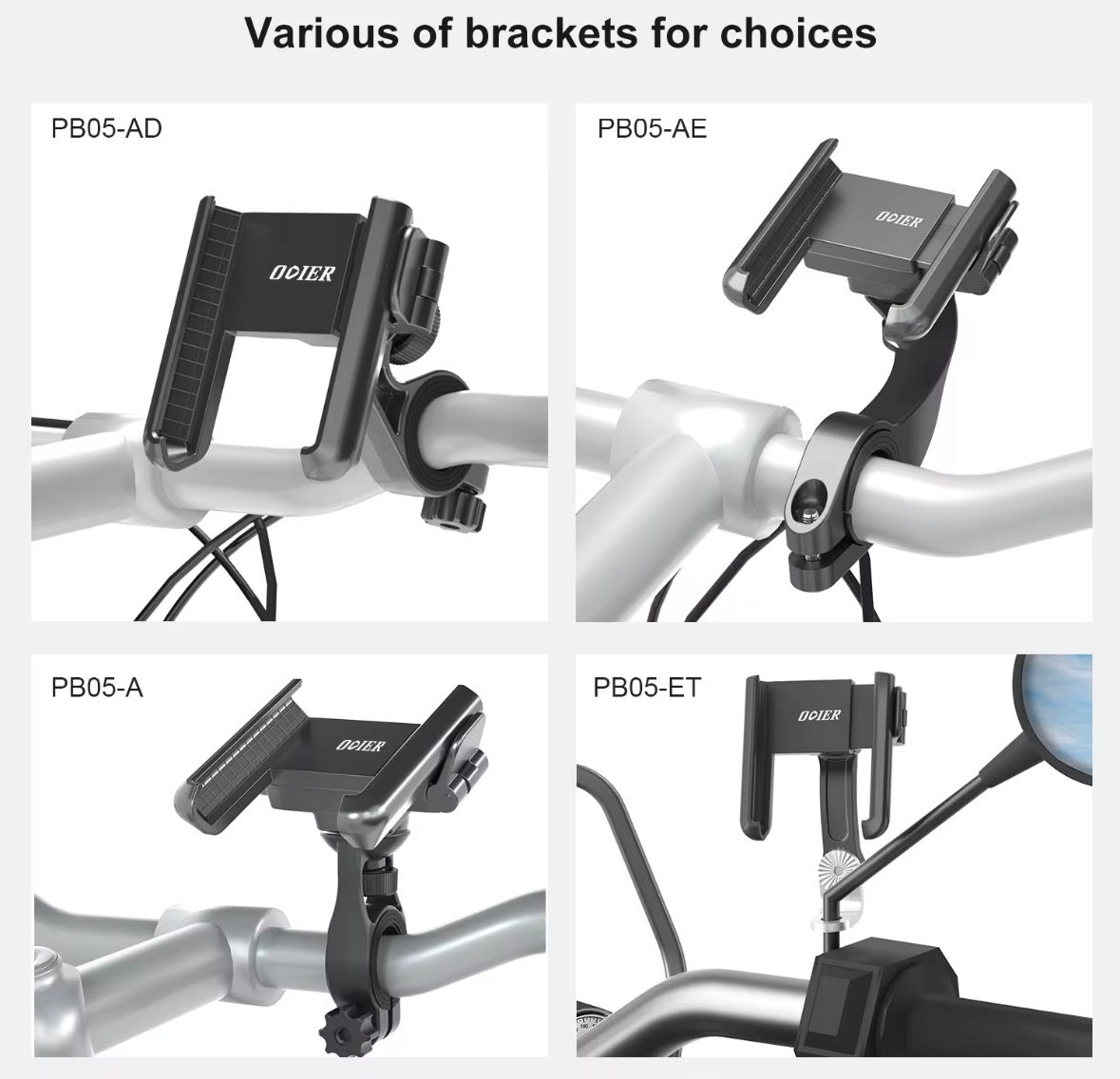 Support de téléphone portable universel pour trotinette électriques et scooter