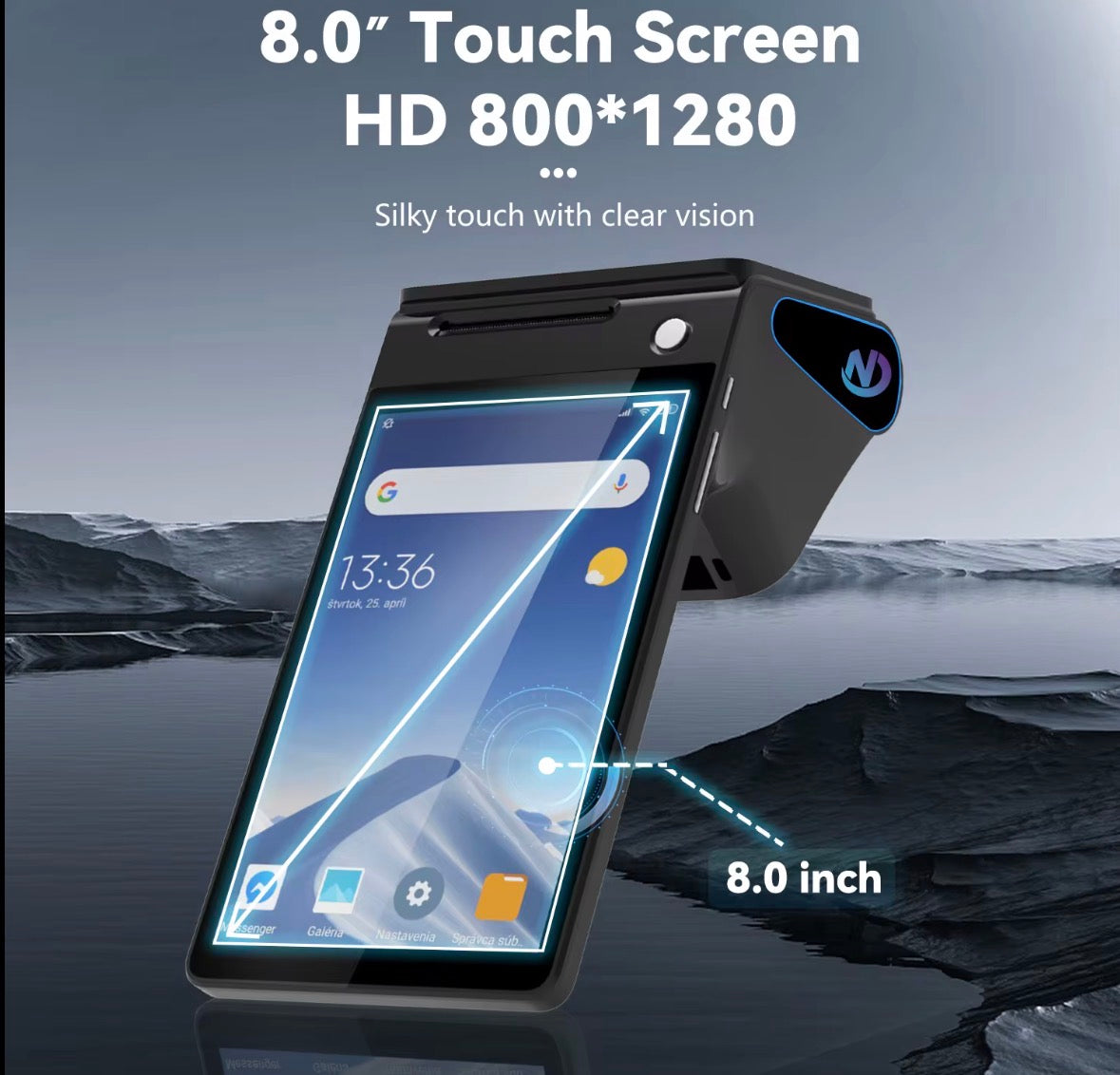Terminal TPV Android 14 Wifi 8 Pouces pour Restaurant Grande Qualité