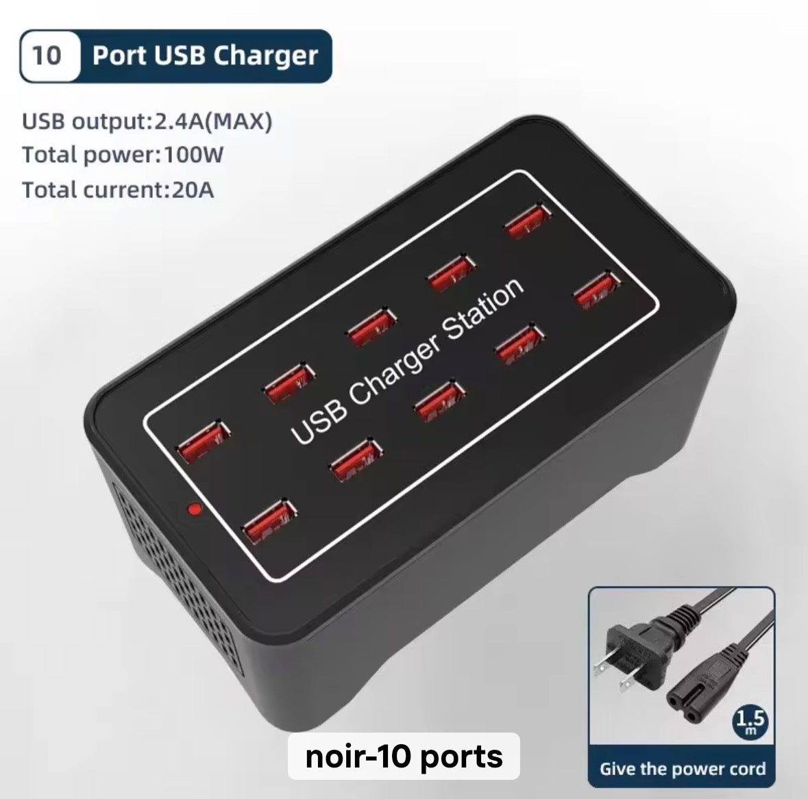 Station de Recharge Intelligente avec Protection SCP,10-30 Ports