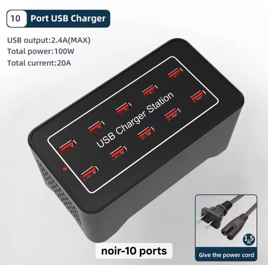 Station de Recharge Intelligente avec Protection SCP,10-30 Ports