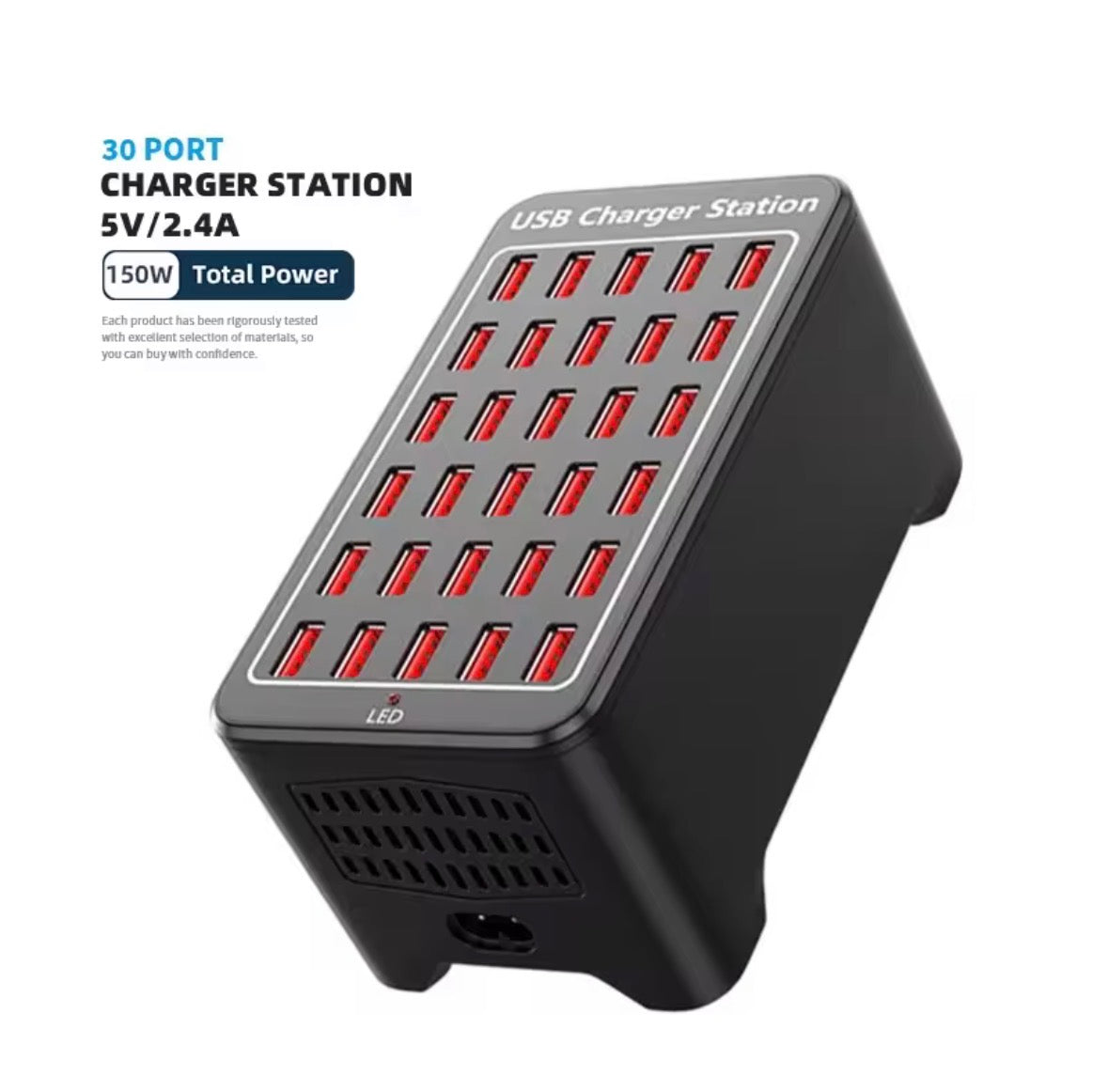Station de Recharge Intelligente avec Protection SCP,10-30 Ports