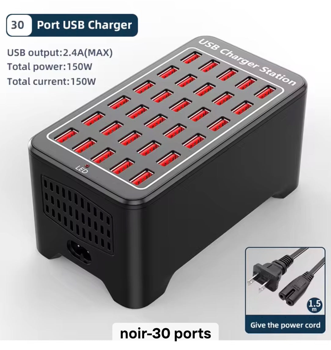 Station de Recharge Intelligente avec Protection SCP,10-30 Ports