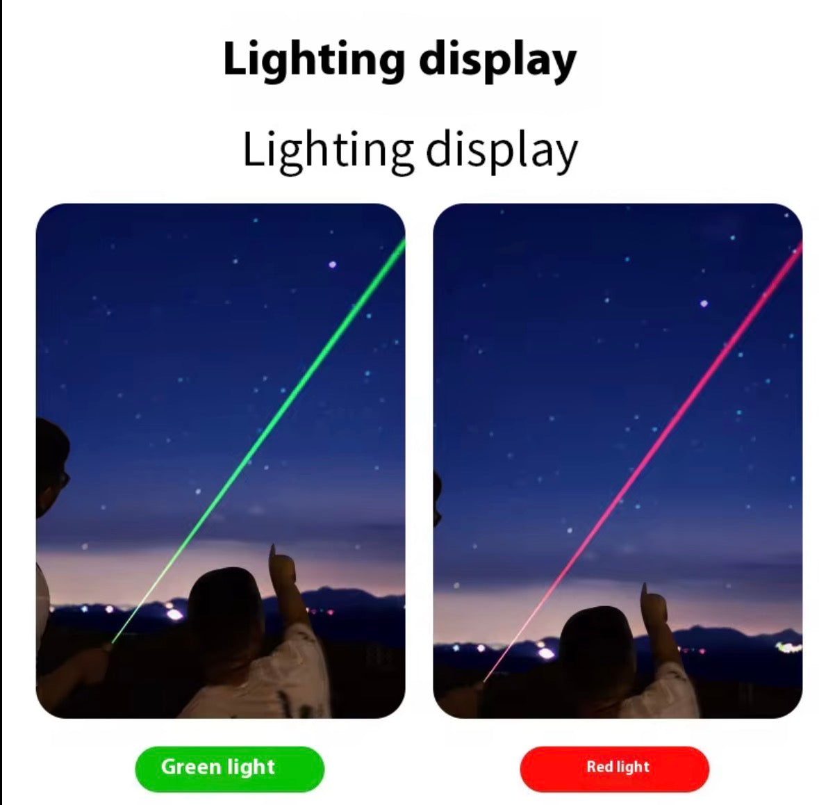 Stylo Laser 2-en-1 Haute Puissance Lumière Verte