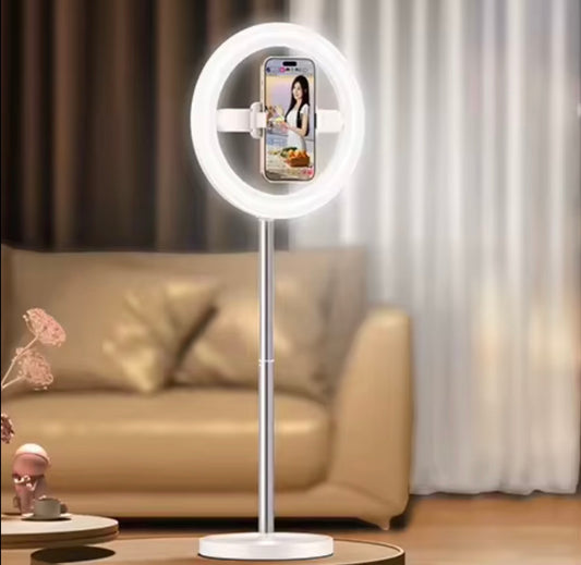 Anneau Lumineux Professionnel avec Support et Fixation Téléphone pour vidéo / photo avec batterie 3000mAH