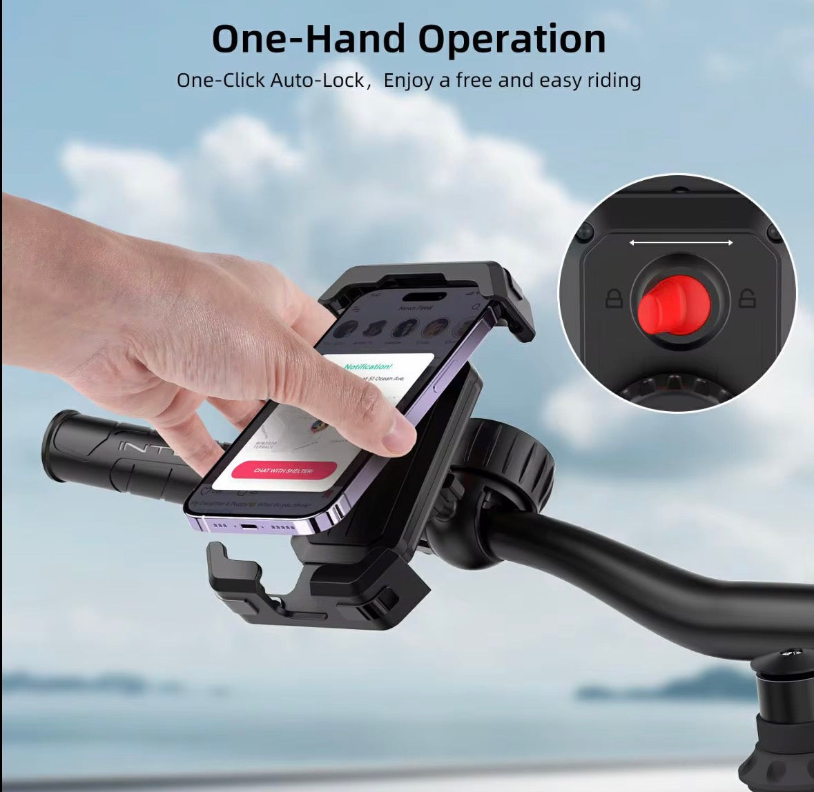 Support de téléphone universel pour moto OEM, réglable et rotatif